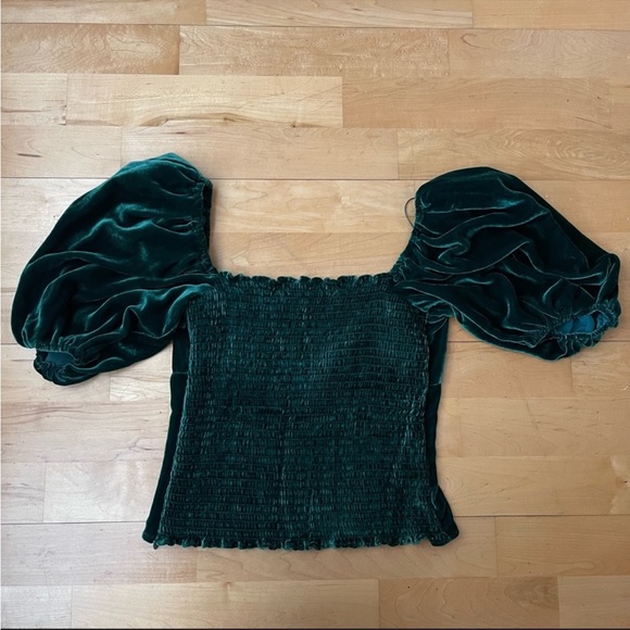 Reformation Luka Top Silk Blend Velvet - Picture 6 of 7